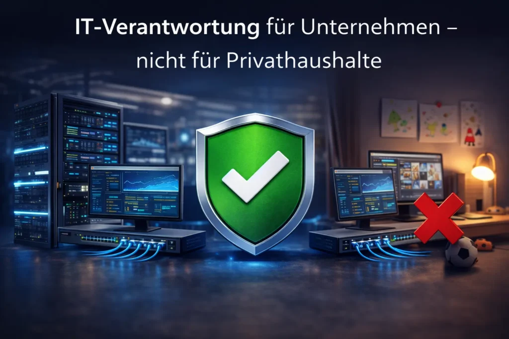Business-IT mit Serverstruktur und Sicherheitskonzept im Fokus