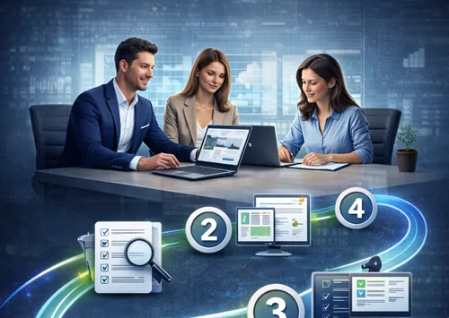 Strukturierter Ablauf der Webseitenerstellung von Planung bis Livegang