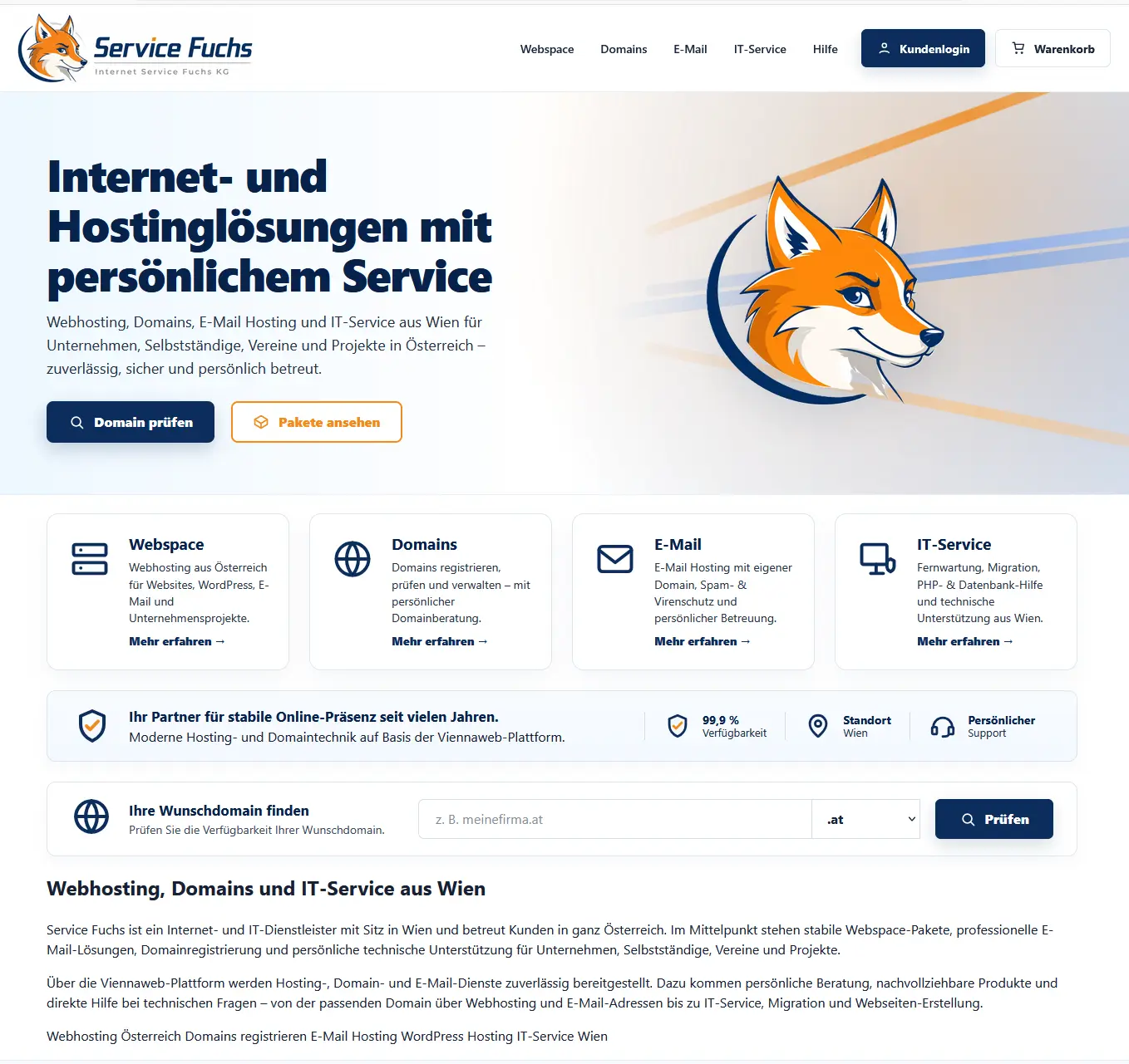 Neuer Webauftritt von Service Fuchs