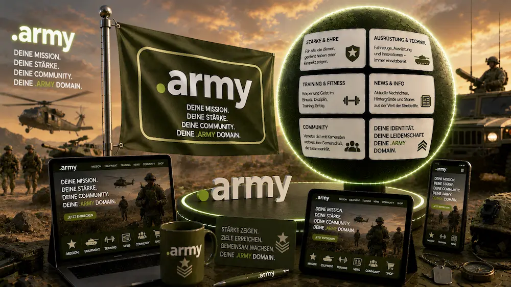 .army Domain registrieren