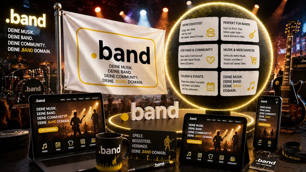 .band Domain registrieren