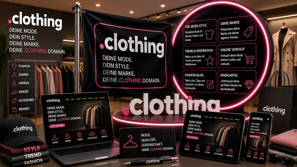 .clothing Domain registrieren